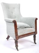 GILLOWS STYLE REGENCY REVIVAL MAHOGANY LIBRARY CHAIR