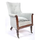 GILLOWS STYLE REGENCY REVIVAL MAHOGANY LIBRARY CHAIR