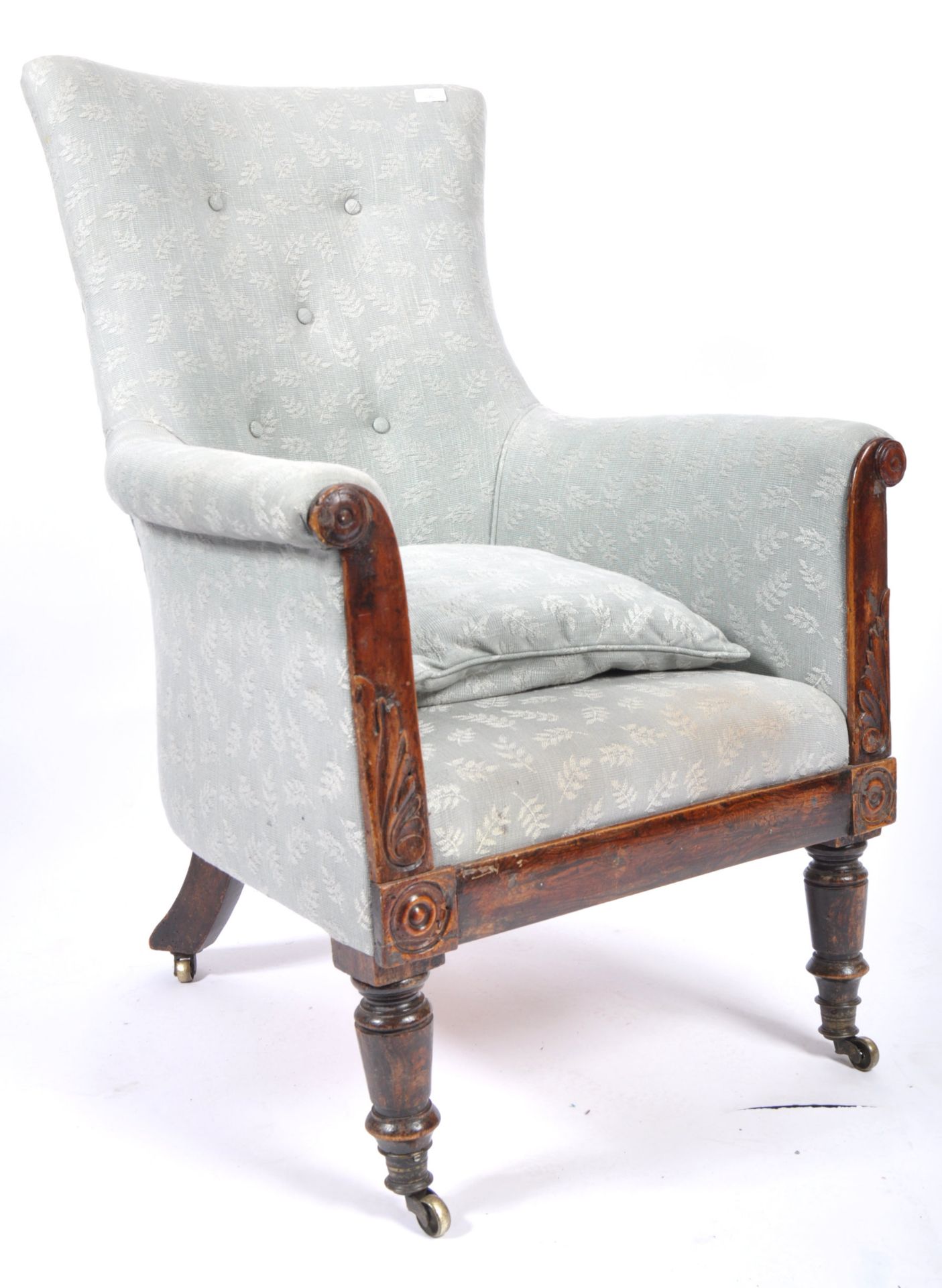 GILLOWS STYLE REGENCY REVIVAL MAHOGANY LIBRARY CHAIR