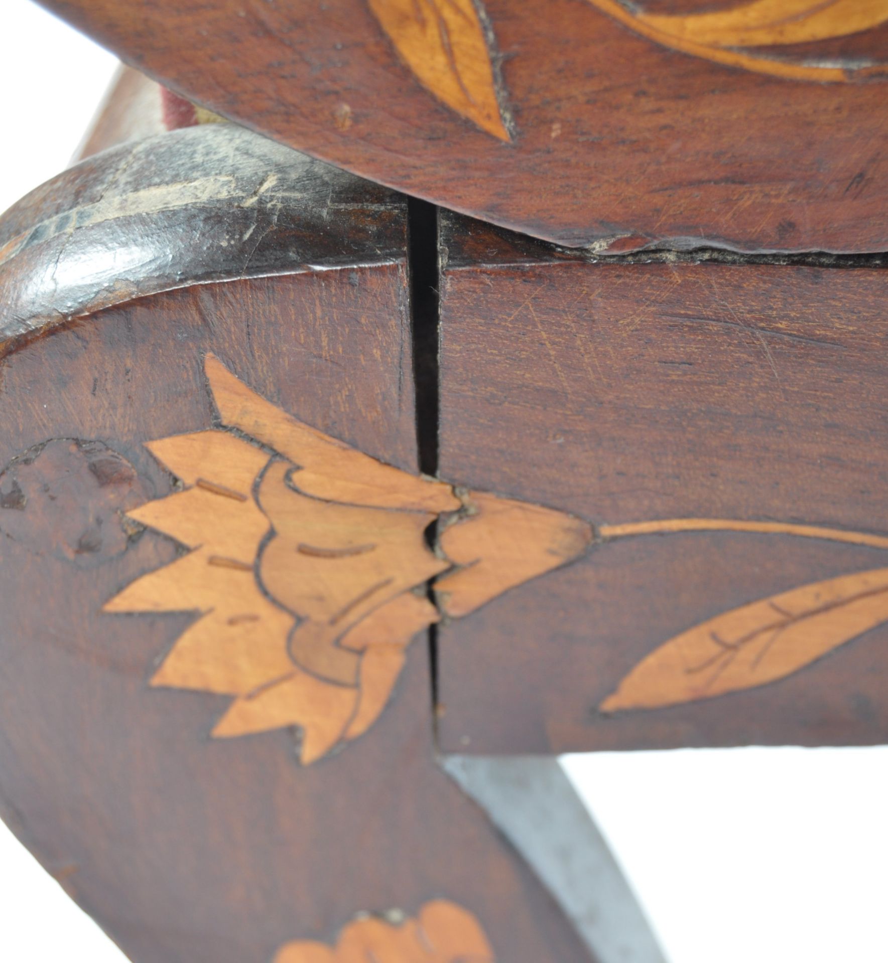 19TH CENTURY DUTCH FLORAL MARQUETRY ARM CHAIR - Image 13 of 15
