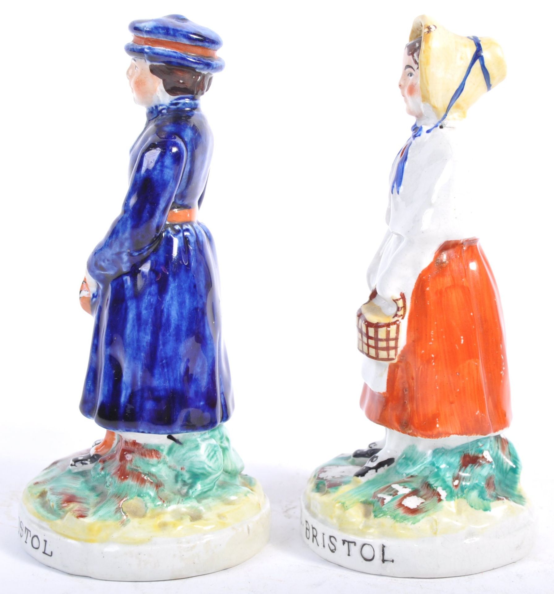 PAIR OF RARE BRISTOL STAFFORDSHIRE FIGURES OF SCHOOL CHILDREN - Bild 7 aus 9