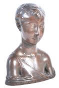 19TH CENTURY ITALIAN ANTIQUE BRONZE EFFECT BUST OF A BOY