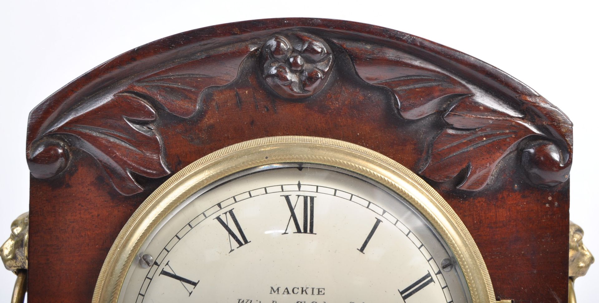 MACKIE OF LONDON WILLIAM IV MAHOGANY CASED MANTLE CLOCK - Bild 2 aus 9