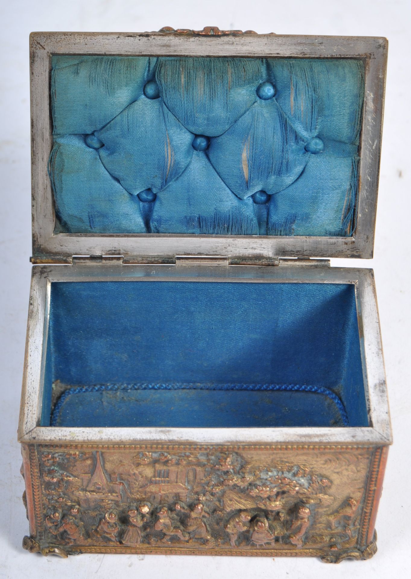 19TH CENTURY SILVER PLATED JEWELLERY BOX IN ELKINGTON TASTE - Bild 10 aus 12