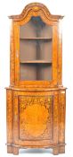 STUNNING ANTIQUE DUTCH MARQUETRY CORNER CABINET