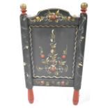 19TH CENTURY VICTORIAN HAND PAINTED WOODEN PLANTER OF SQUARE FROM