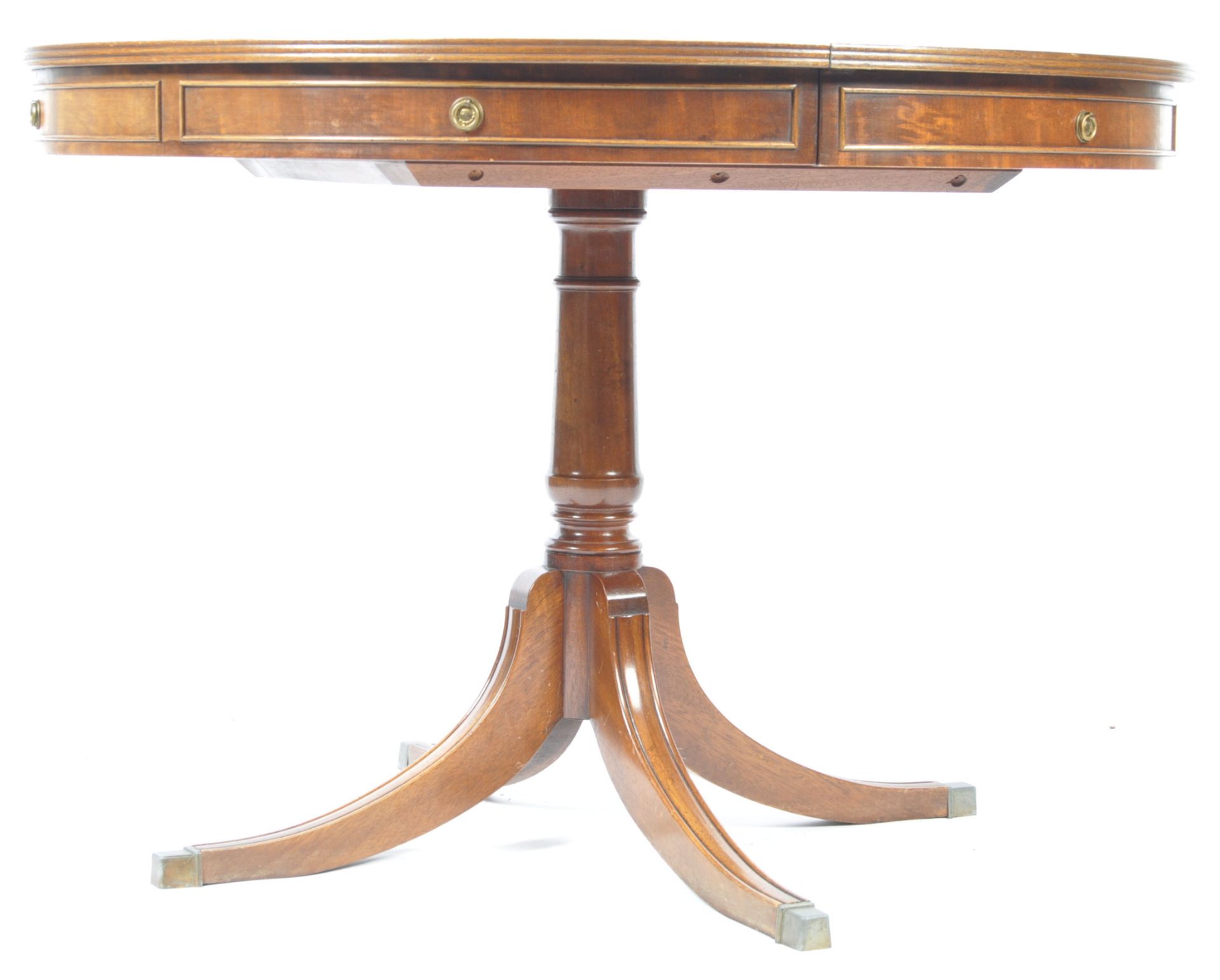 GEORGIAN STYLE REGENCY REVIVAL DRUM DINING TABLE