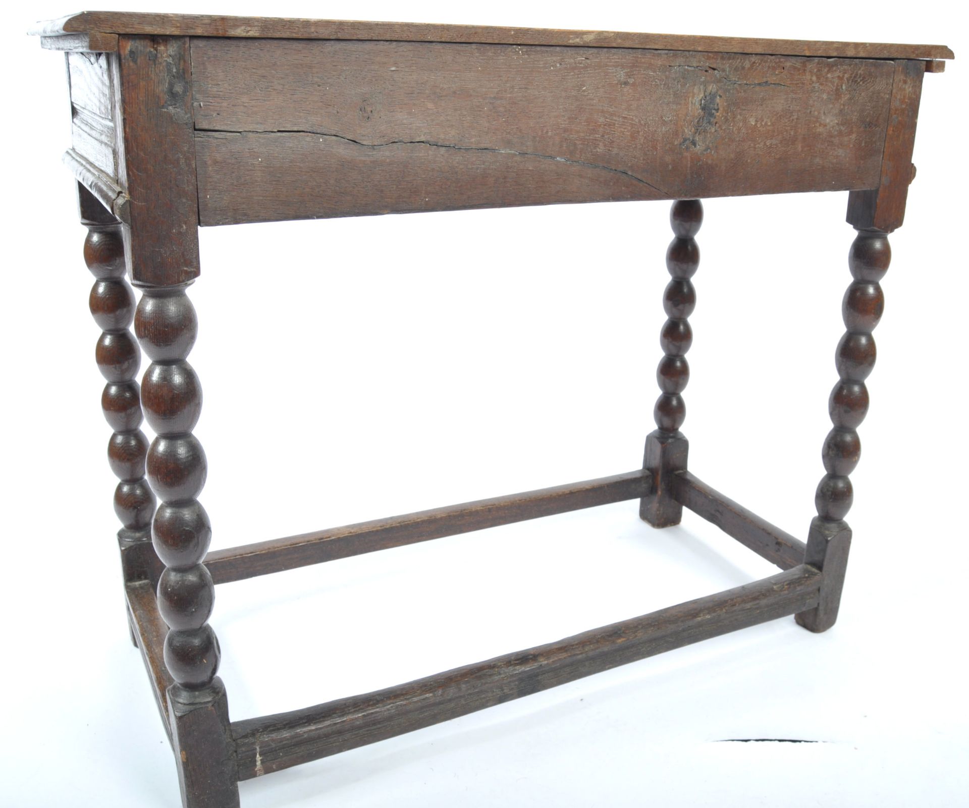 17TH CENTURY CHARLES 2 PEG JOINTED OAK SIDE CONSOLE TABLE - Bild 6 aus 11