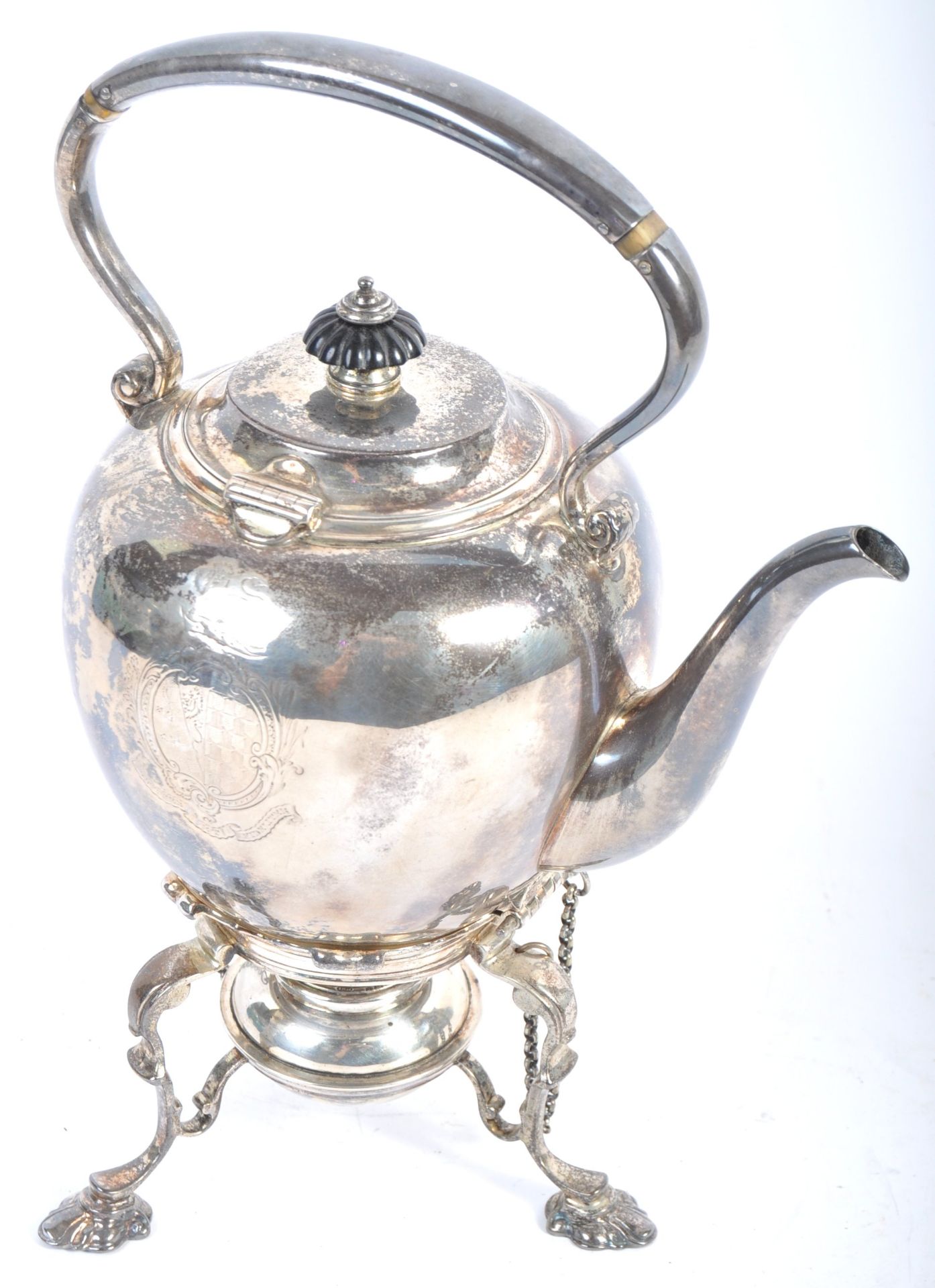 JOHN SAMUEL HUNT - VICTORIAN SILVER HALLMARKED PICNIC KETTLE ON STAND - Bild 2 aus 18