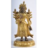 19TH CENTURY CHINESE BRONZE ORMOLU BUDDHA DEITY