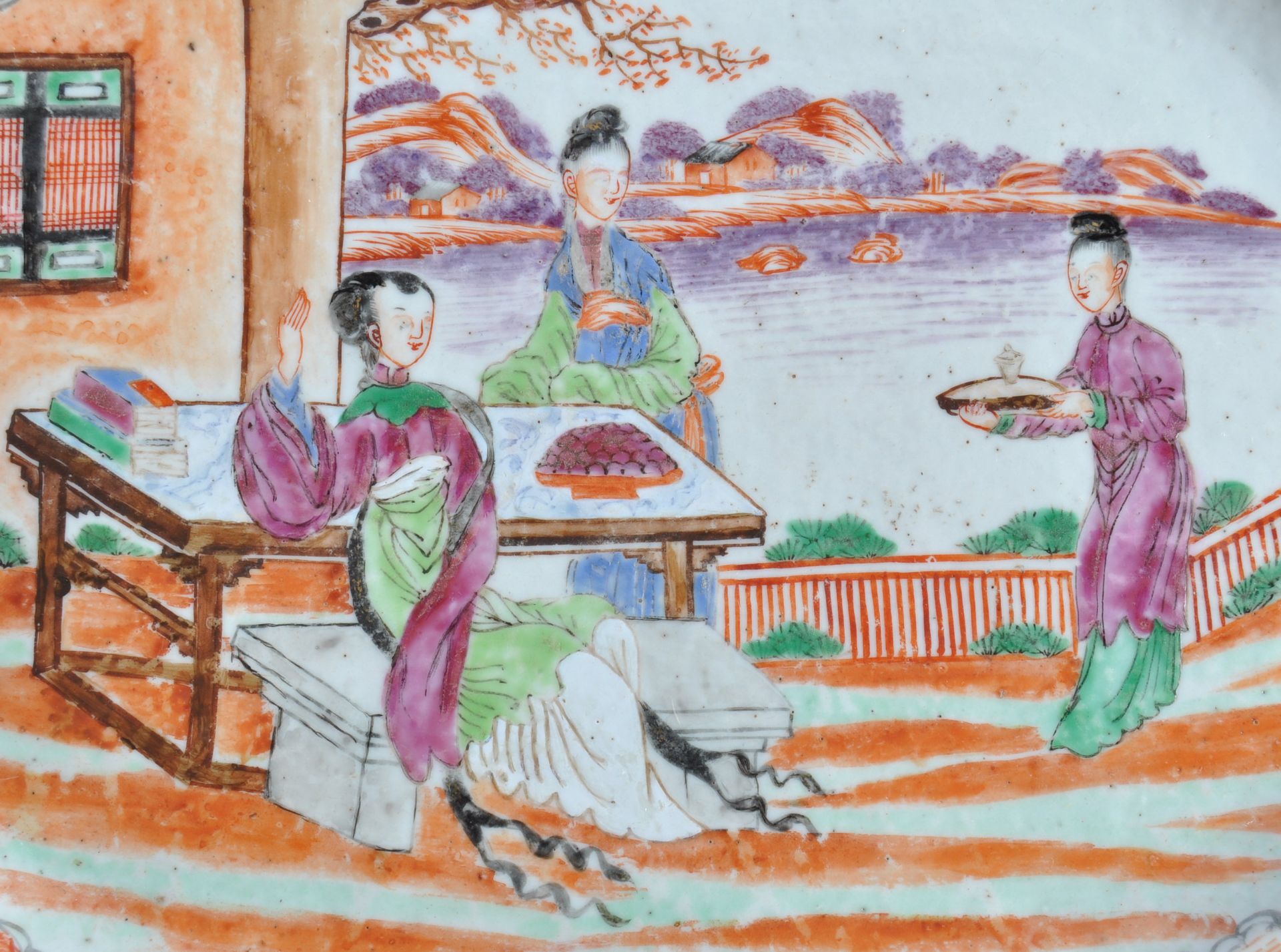 18TH CENTURY CHINESE QIANLONG SERVING PLATTER - Bild 2 aus 3