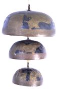 RARE 19TH CENTURY CHINESE BUDDHIST TEMPLE SET OF BELLS