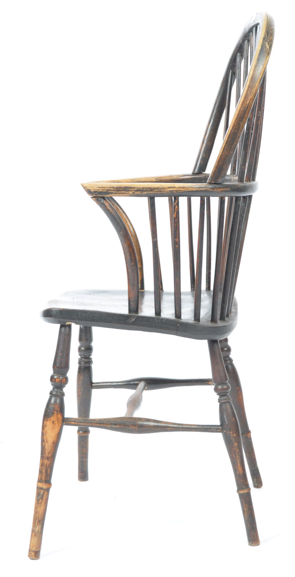 LATE 18TH CENTURY BEECH AND ELM WINDSOR ARM CHAIR - Bild 8 aus 8