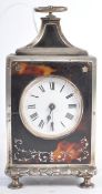 RARE C&R COMYNS FOR HOWARD & CO SILVER AND TORTOISESHELL CLOCK