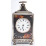 RARE C&R COMYNS FOR HOWARD & CO SILVER AND TORTOISESHELL CLOCK