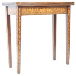 19TH CENTURY ENGLISH DUTCH MARQUETRY INLAID CARD TABLE