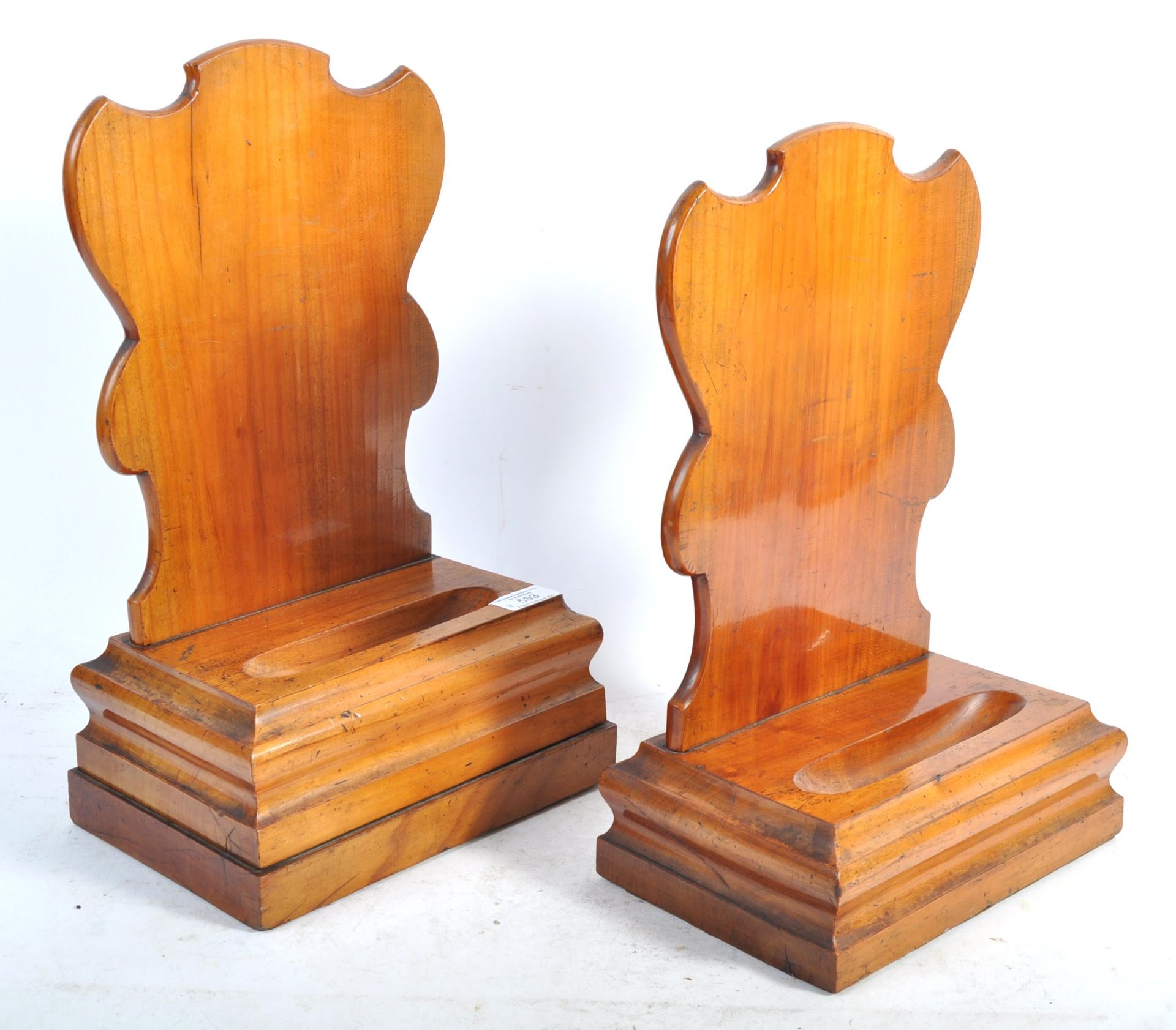 PAIR OF LATE 18TH CENTURY GEORGIAN ANTIQUE SATINWOOD PLATE STANDS - Bild 2 aus 8