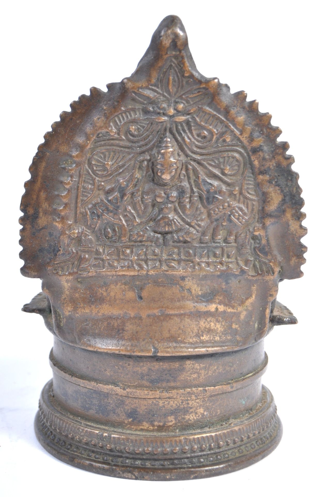 RARE 19TH CENTURY INDIAN BRONZE TEMPLE LASKSHMI ALTAR PIECE - Bild 4 aus 5