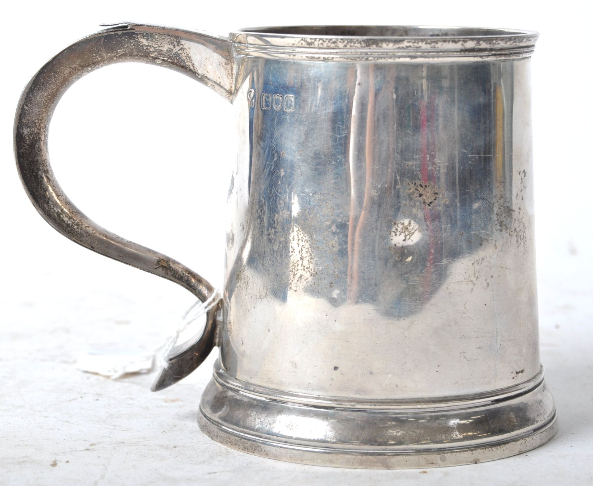 1900 VICTORIAN ENGLISH LONDON SILVER HALLMARKED TANKARD - Bild 3 aus 5