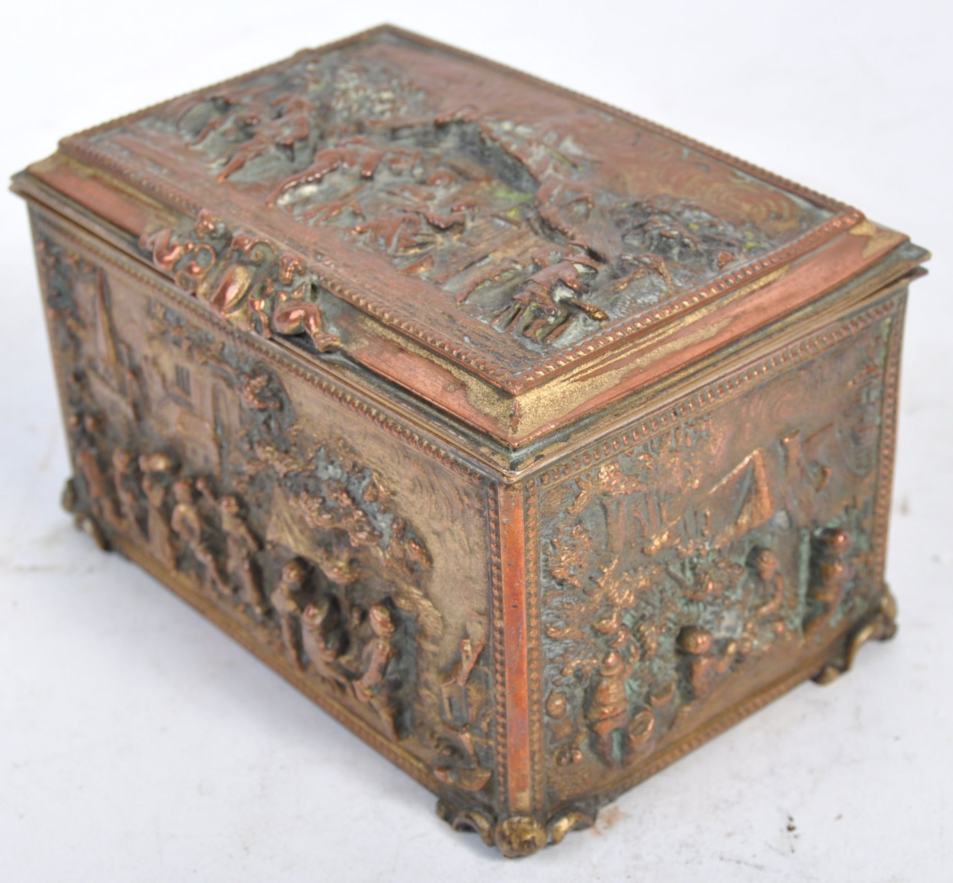 19TH CENTURY SILVER PLATED JEWELLERY BOX IN ELKINGTON TASTE - Bild 3 aus 12