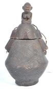 TRIBAL ANTIQUITIES - 19TH CENTURY AFRICAN ZAIRE KUBA POWDER FLASK