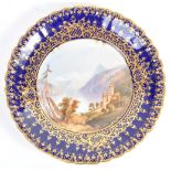 19TH CENTURY COPELAND LAKE OF THUN CABINET PLATE