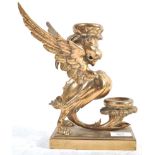 19TH CENTURY GOTHIC REVIVAL GRIFFIN TWIN SCONCE CANDLESTICK