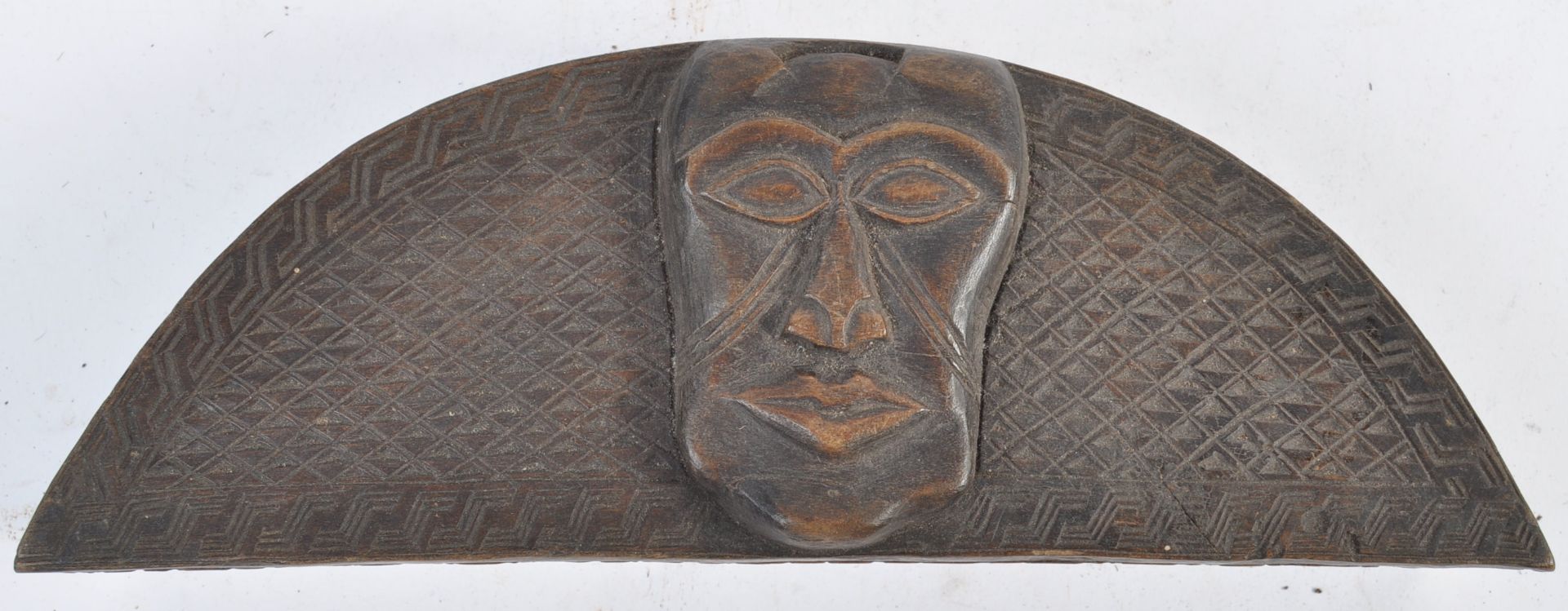 TRIBAL ANTIQUITIES - AFRICAN CONGO KUBA TUKULA HALF-MOON BOX - Image 2 of 7