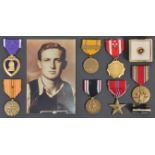 ORIGINAL WWII SECOND WORLD WAR USA MARINE CORPS MEDAL GROUP