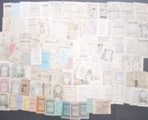 VICTORIAN EPHEMERA COLLECTION - LARGE COLLECTION OF THEATRE PROGRAMMES