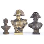 COLLECTION OF THREE MILITARY ANTIQUE BUSTS