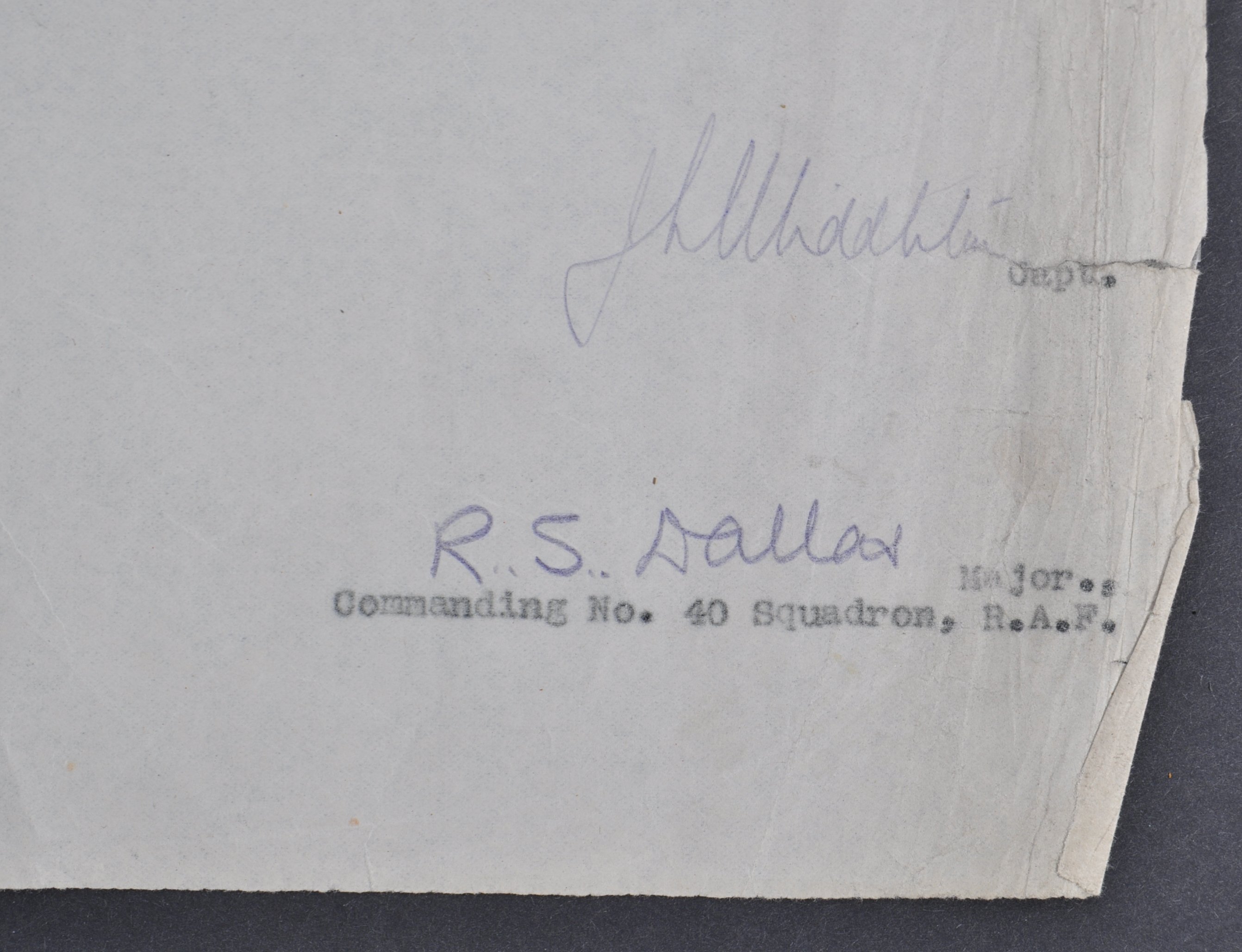 RARE WWI RFC ROYAL FLYING CORPS SIGNED COMBAT REPO - Image 4 of 4