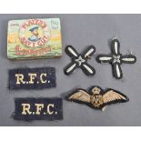 WWI FIRST WORLD WAR CLOTH PATCHES - ROYAL FLYING C