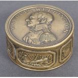 RARE EARLY 19TH CENTURY WELLINGTON MARQUIS SNUFF POT