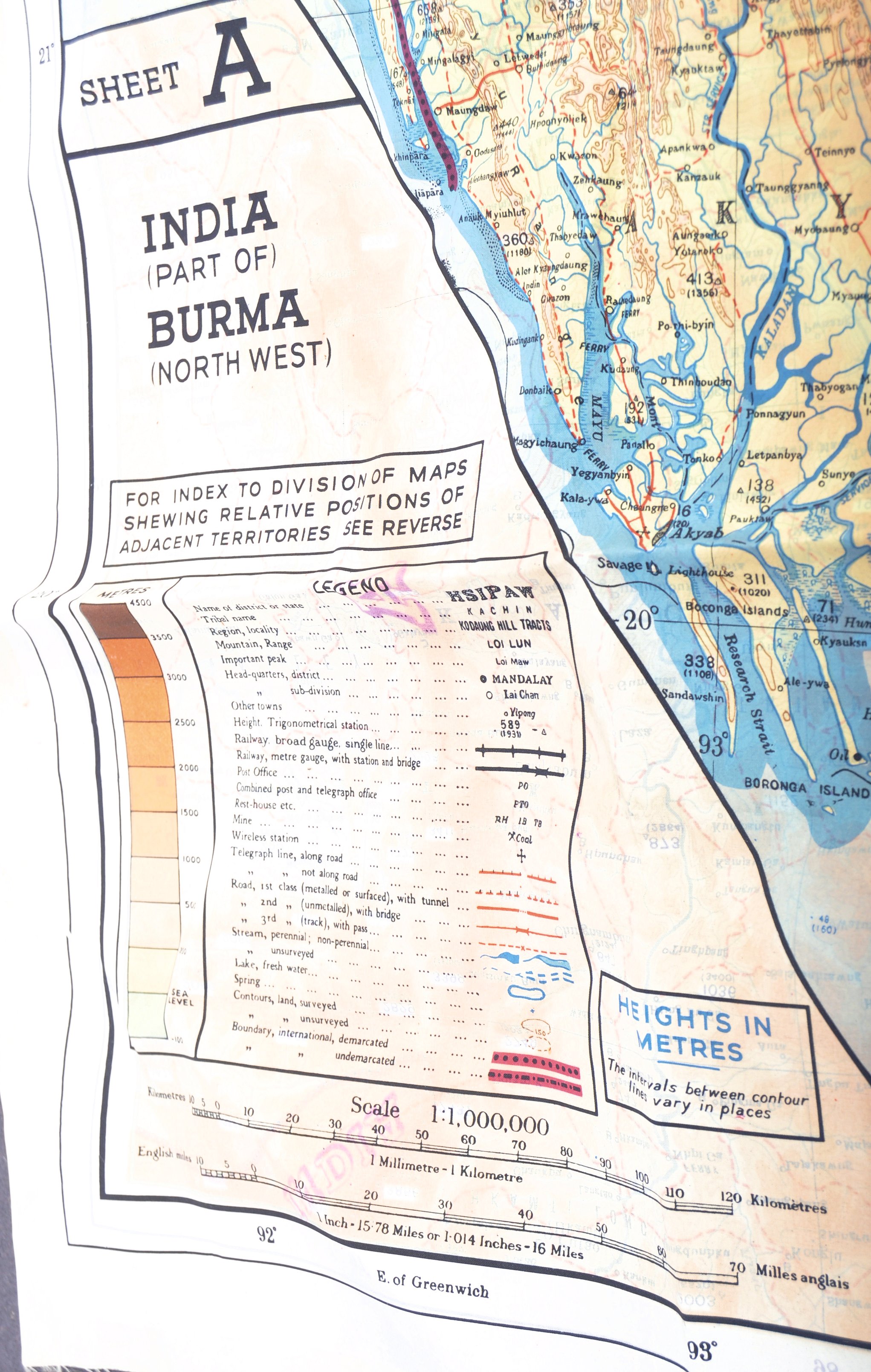 MI9 ESCAPE & EVADE - WWII SILK ESCAPE MAP OF BURMA - Image 4 of 6