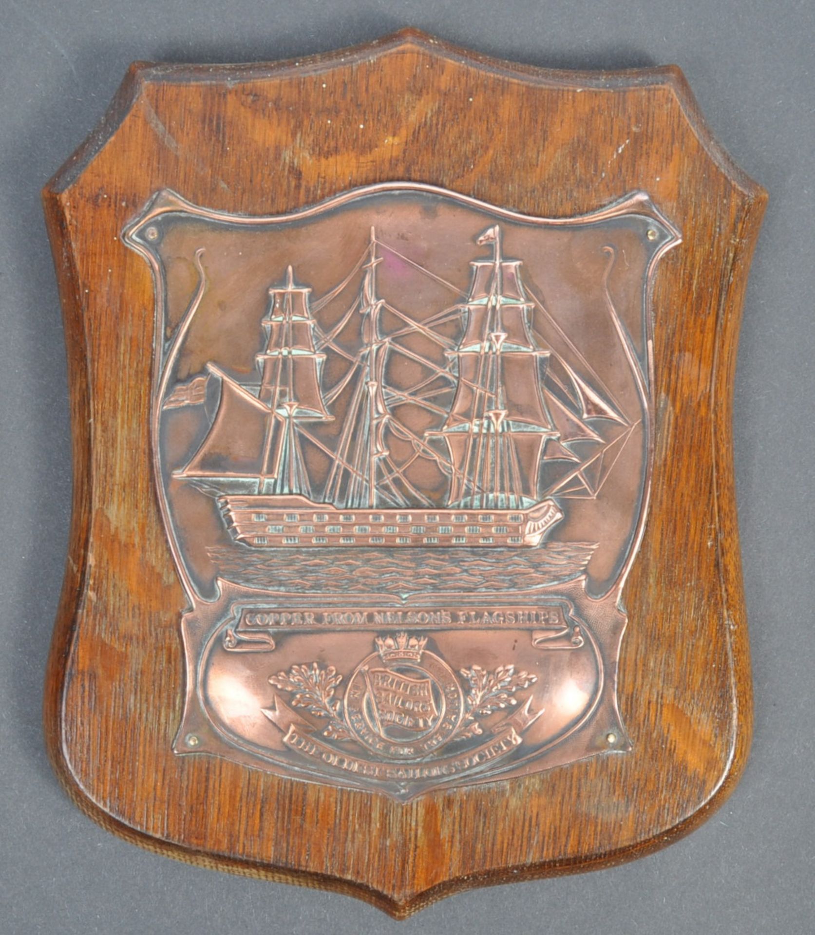 RARE COPPER PLAQUE MADE FROM NELSON FLAGSHIP COPPER