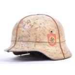 WWII SECOND WORLD WAR NAZI GERMAN ARMY SS CAMOUFLAGE HELMET