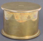 WWI BRASS CONTAINER MADE FROM K14 CANNON SHELL CASES