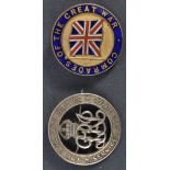 TWO WWI FIRST WORLD WAR RELATED VETERAN'S BADGES