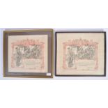 TWO WWI FIRST WORLD WAR FRAMED DISCHARGE CERTIFICATES