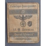 THIRD REICH GERMAN SS PANZER DIVISION SOLDIER'S ID BOOK