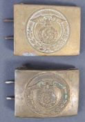 PAIR OF WWII SECOND WORLD WAR NAZI PARTY SA BELT BUCKLES