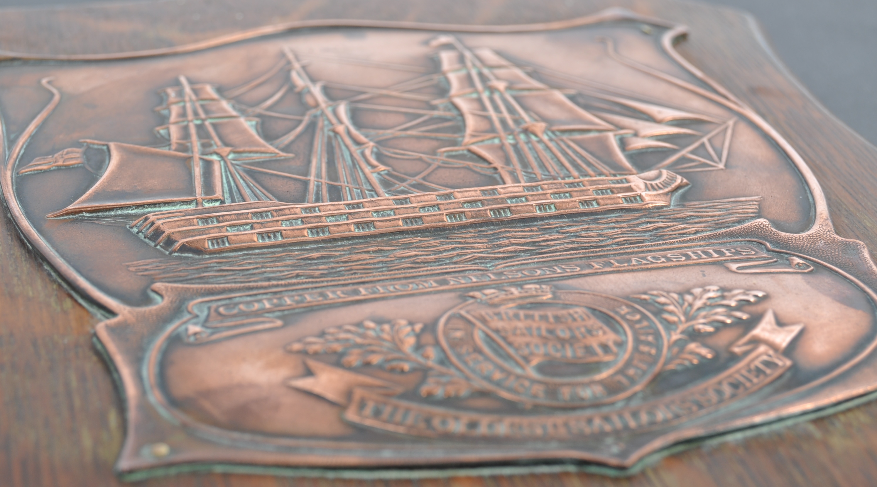 RARE COPPER PLAQUE MADE FROM NELSON FLAGSHIP COPPER - Image 3 of 4