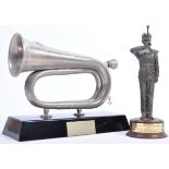 SOMERSET LIGHT INFANTRY PRESENTATION BUGLE & FIGURE