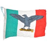 WWII ITALIAN MUSSOLINI UNIT LINEN FLAG DATED 1944