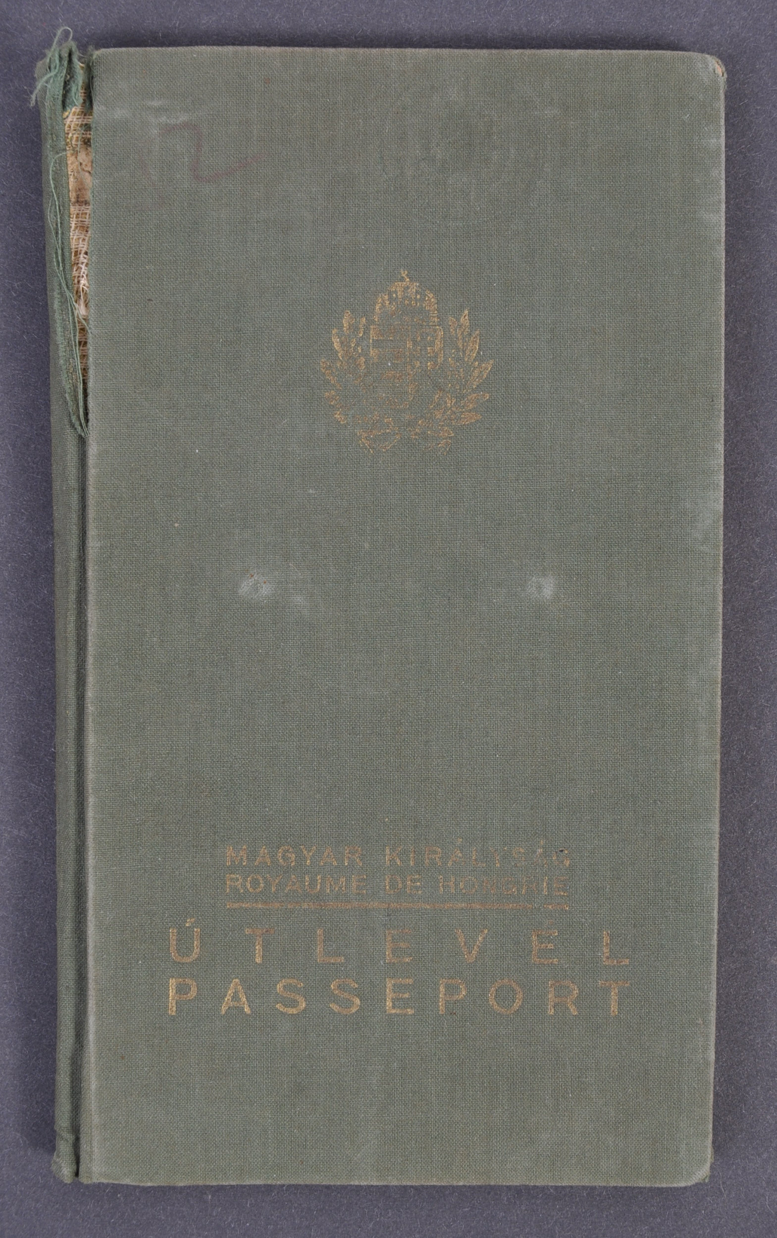 RARE ORIGINAL WWII ERA KINGDOM OF HUNGARY STUDENT PASSPORT