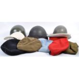 COLLECTION OF ASSORTED WWII & RELATED HELMETS / HA