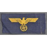 ORIGINAL WWII MACHINE WOVEN KRIEGSMARINE EAGLE