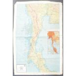 MI9 ESCAPE & EVADE - WWII SILK ESCAPE MAP OF BURMA