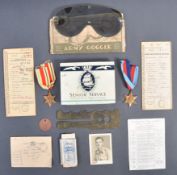 WWII SECOND WORLD WAR MEDAL GROUP & RELATED EFFECT